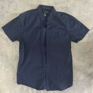 Collared Short Sleeve Dress Shirt